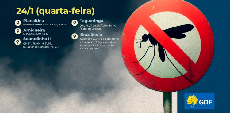 Veja a rota do fumacê nesta quarta (24)