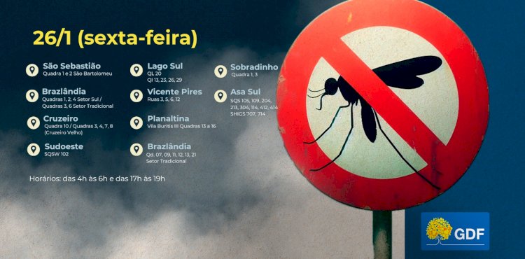 Veja a rota do fumacê nesta sexta (26)